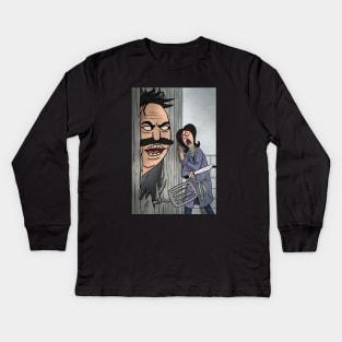 Bobs Burgers Here's Bobby The Shining Horror Pardoy Kids Long Sleeve T-Shirt